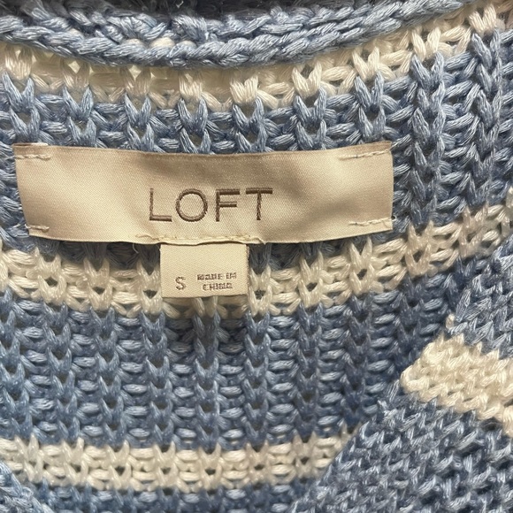 LOFT striped crochet sleeveless top - Picture 3 of 5